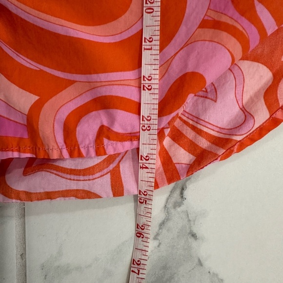 Karlie Women’s 70's Floral Button Cap Sleeve Blouse Large Pink Purple Orange - Picture 6 of 8